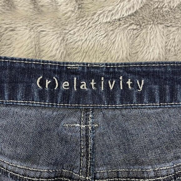 Relativity Jeans Women 10 Bootcut Dark Wash Denim Embroidered Rodeo Western Boho - Picture 5 of 12